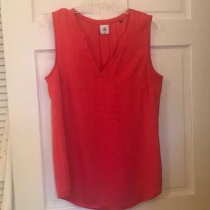 Polyester crepe de chine sleeveless blouse